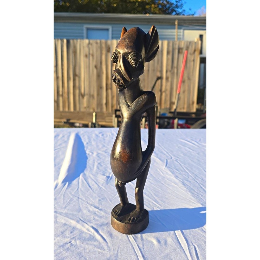 Hand-Carved Wooden Tribal Style Figure Figurine Statue